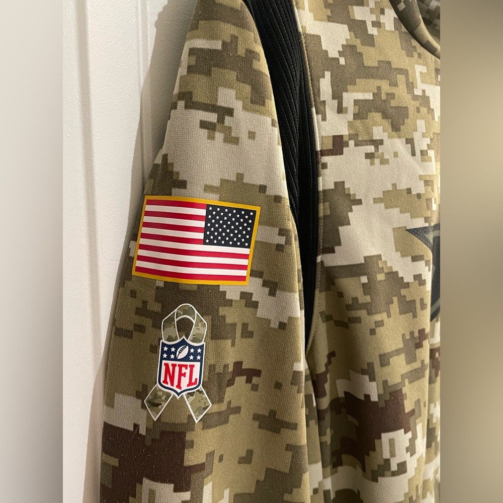 Nike Dallas Cowboys Salute to Service Boys Camo Hoodie. Size Large. NFL. Dri-fit - Picture 9 of 16